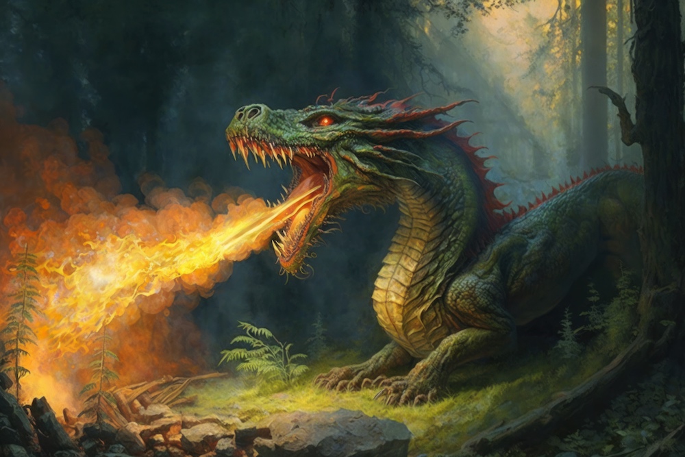 Flame breathing dragon - By Vincent Bons